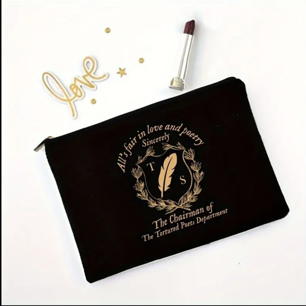 TAYLOR SWIFT | Tortured Poets Department Canvas Makeup 💄 Cosmetic Bag